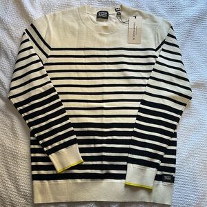 SCOTCH & SODA
OFF WHITE AND BLACK STRIPE 
BRAND NEW W/ TAGS